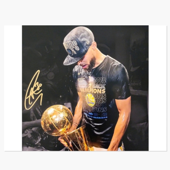 STEPHEN CURRY WARRIORS 2018 NBA FINALS TROPHYπ8.5x11 GLOSSY NBA REPRINT POSTER. - Picture 4 of 4